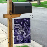 Maori Romantic Valentine Garden Flag The Hongi Kiss Purple Galaxy DT05 - Polynesian Pride