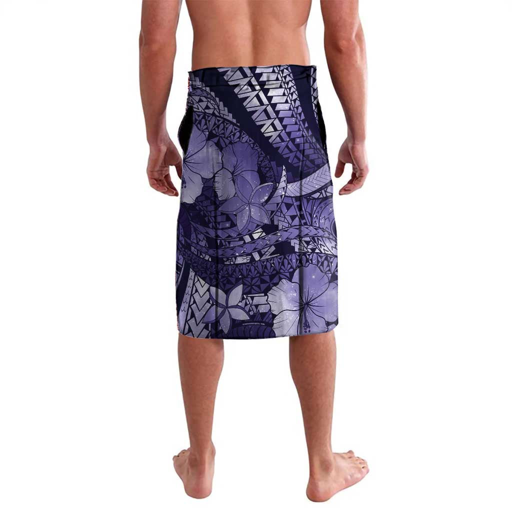 Personalised Maori Romantic Valentine Lavalava The Hongi Kiss Purple Galaxy DT05 - Polynesian Pride