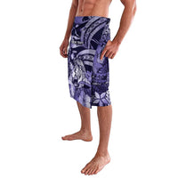 Personalised Maori Romantic Valentine Lavalava The Hongi Kiss Purple Galaxy DT05 - Polynesian Pride