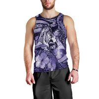 Personalised Maori Romantic Valentine Men Tank Top The Hongi Kiss Purple Galaxy DT05 - Polynesian Pride