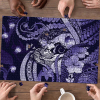 Maori Romantic Valentine Puzzle The Hongi Kiss Purple Galaxy DT05 - Polynesian Pride