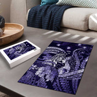 Maori Romantic Valentine Puzzle The Hongi Kiss Purple Galaxy DT05 - Polynesian Pride