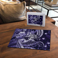 Maori Romantic Valentine Puzzle The Hongi Kiss Purple Galaxy DT05 - Polynesian Pride