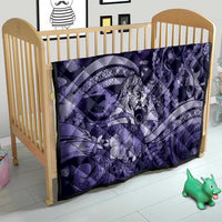 Maori Romantic Valentine Quilt The Hongi Kiss Purple Galaxy DT05 - Polynesian Pride