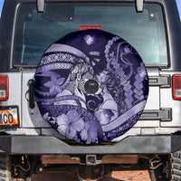 Maori Romantic Valentine Spare Tire Cover The Hongi Kiss Purple Galaxy DT05 Purple - Polynesian Pride