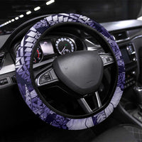 Maori Romantic Valentine Steering Wheel Cover The Hongi Kiss Purple Galaxy DT05 Universal Fit Purple - Polynesian Pride