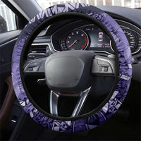 Maori Romantic Valentine Steering Wheel Cover The Hongi Kiss Purple Galaxy DT05 - Polynesian Pride