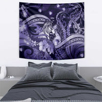 Maori Romantic Valentine Tapestry The Hongi Kiss Purple Galaxy DT05 - Polynesian Pride