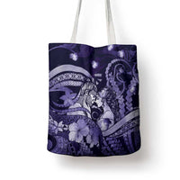 Maori Romantic Valentine Tote Bag The Hongi Kiss Purple Galaxy DT05 - Polynesian Pride
