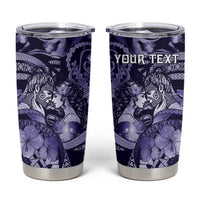 Personalised Maori Romantic Valentine Tumbler Cup The Hongi Kiss Purple Galaxy DT05 Purple - Polynesian Pride