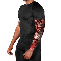 Personalised Maori Romantic Valentine Arm Sleeves The Hongi Kiss Red Galaxy