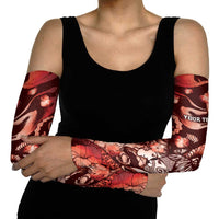Personalised Maori Romantic Valentine Arm Sleeves The Hongi Kiss Red Galaxy