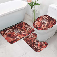 Maori Romantic Valentine Bathroom Set The Hongi Kiss Red Galaxy DT05 - Polynesian Pride