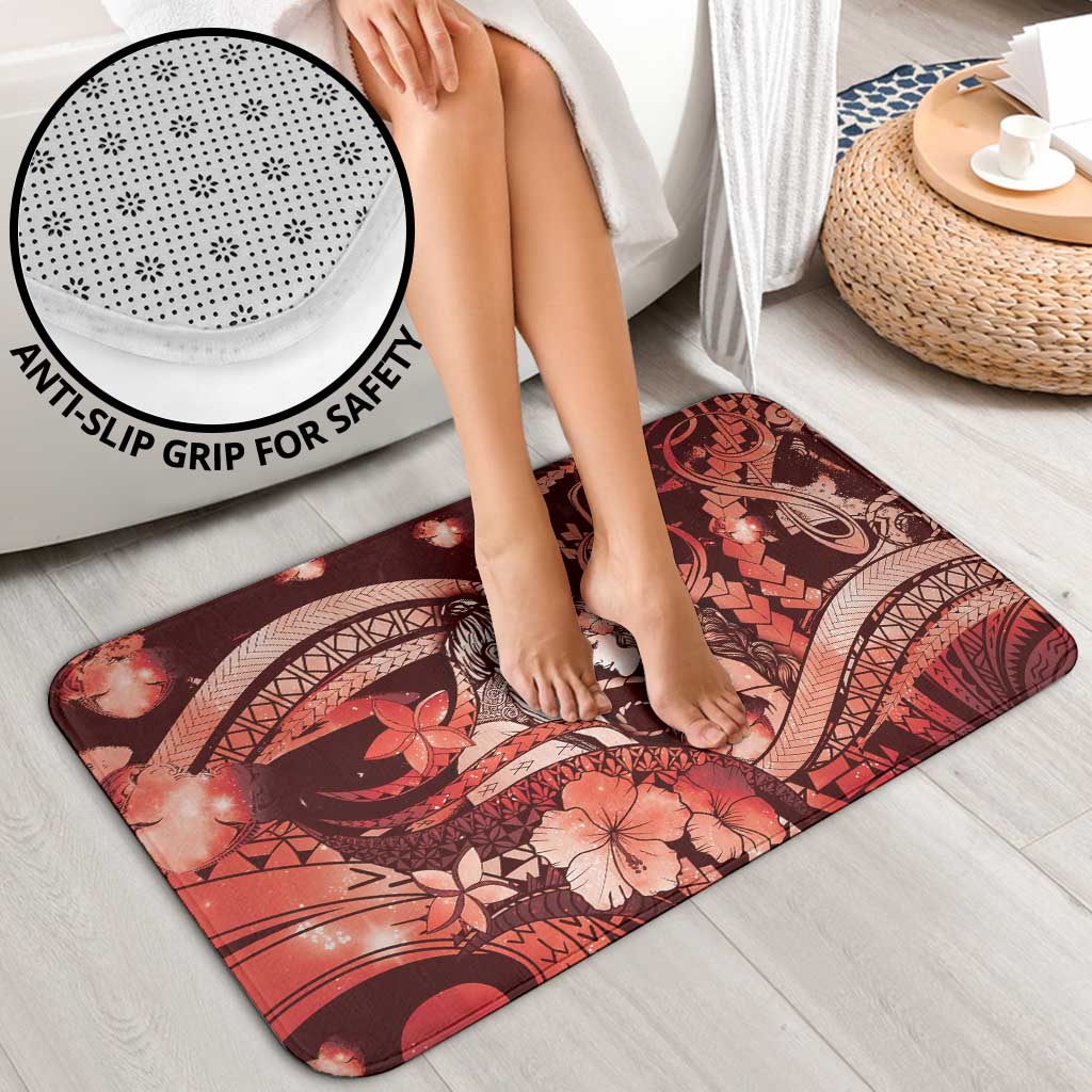 Maori Romantic Valentine Bathroom Set The Hongi Kiss Red Galaxy DT05 - Polynesian Pride