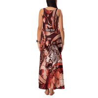 Personalised Maori Romantic Valentine Family Matching Tank Maxi Dress and Hawaiian Shirt The Hongi Kiss Red Galaxy