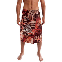Personalised Maori Romantic Valentine Lavalava The Hongi Kiss Red Galaxy DT05 Red - Polynesian Pride