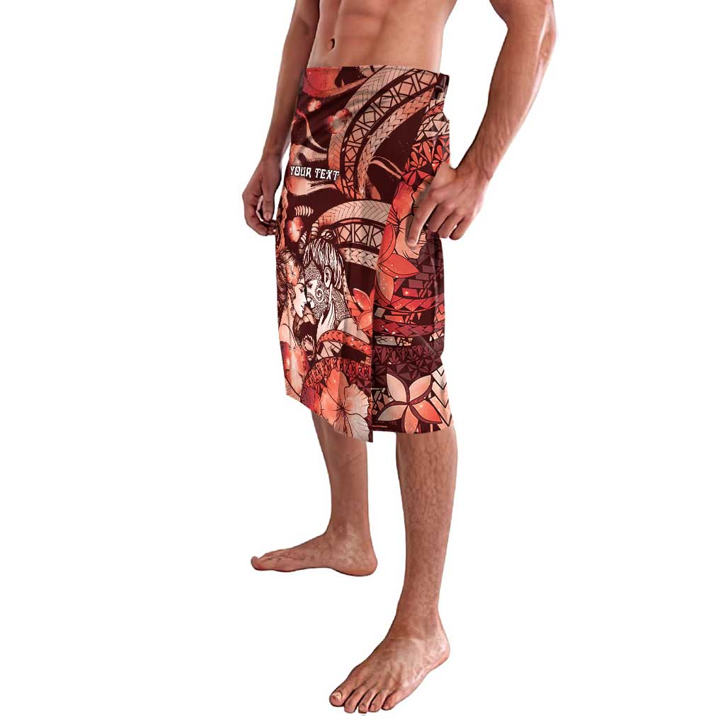 Personalised Maori Romantic Valentine Lavalava The Hongi Kiss Red Galaxy DT05 - Polynesian Pride