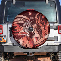 Maori Romantic Valentine Spare Tire Cover The Hongi Kiss Red Galaxy DT05 Red - Polynesian Pride