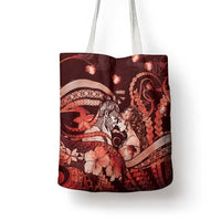Maori Romantic Valentine Tote Bag The Hongi Kiss Red Galaxy DT05 - Polynesian Pride