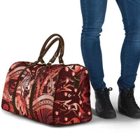 Maori Romantic Valentine Travel Bag The Hongi Kiss Red Galaxy DT05 - Polynesian Pride