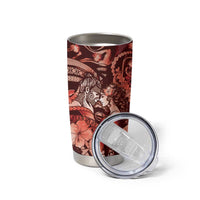 Personalised Maori Romantic Valentine Tumbler Cup The Hongi Kiss Red Galaxy DT05 - Polynesian Pride