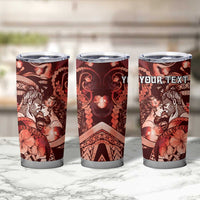 Personalised Maori Romantic Valentine Tumbler Cup The Hongi Kiss Red Galaxy DT05 - Polynesian Pride