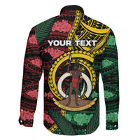Personalised Vanuatu Independence Day Family Matching Tank Maxi Dress and Hawaiian Shirt Boar Tusk Warrior Tribal Floral Patterns
