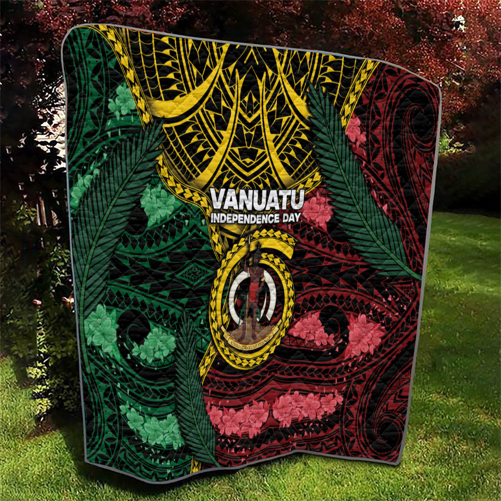 Vanuatu Independence Day Quilt Boar Tusk Warrior Tribal Floral Patterns
