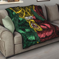 Vanuatu Independence Day Quilt Boar Tusk Warrior Tribal Floral Patterns