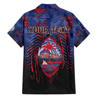 Personalised Guam Family Matching Puletasi and Hawaiian Shirt Chamorro Seal Tribal Scratch Design - Polynesian Pride