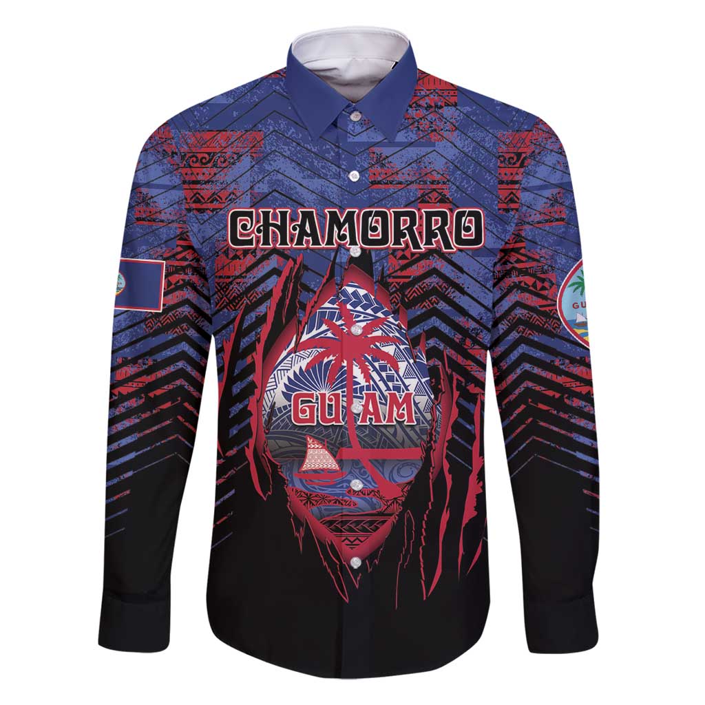 Personalised Guam Family Matching Summer Maxi Dress and Hawaiian Shirt Chamorro Seal Tribal Scratch Design - Polynesian Pride