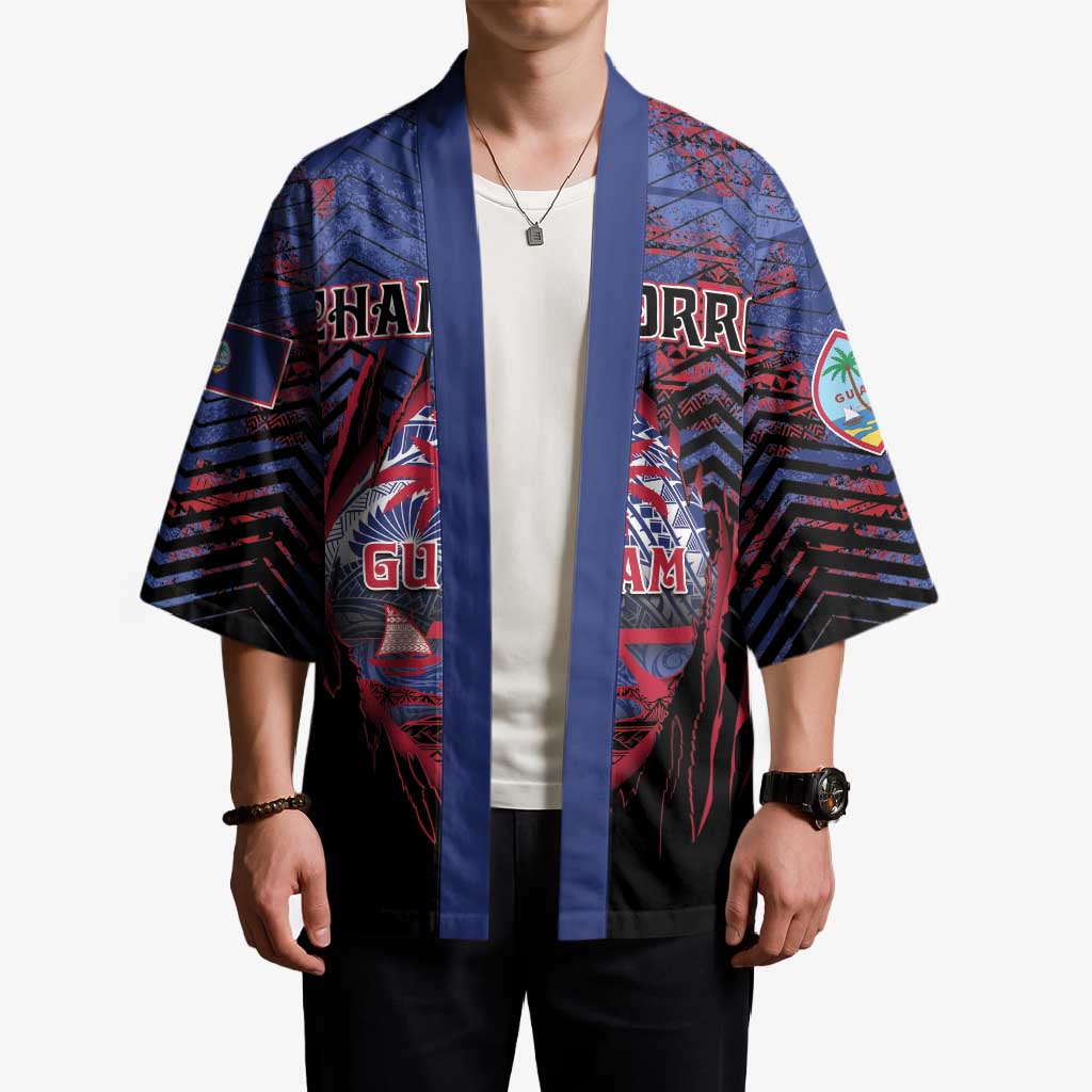 Personalised Guam Kimono Chamorro Seal Tribal Scratch Design - Polynesian Pride