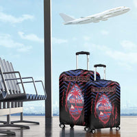 Guam Luggage Cover Chamorro Seal Tribal Scratch Design - Polynesian Pride