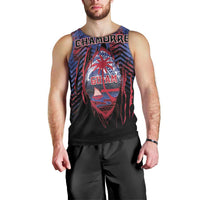 Personalised Guam Men Tank Top Chamorro Seal Tribal Scratch Design - Polynesian Pride