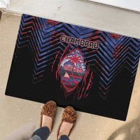 Guam Rubber Doormat Chamorro Seal Tribal Scratch Design - Polynesian Pride