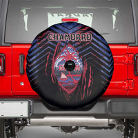Guam Spare Tire Cover Chamorro Seal Tribal Scratch Design - Polynesian Pride