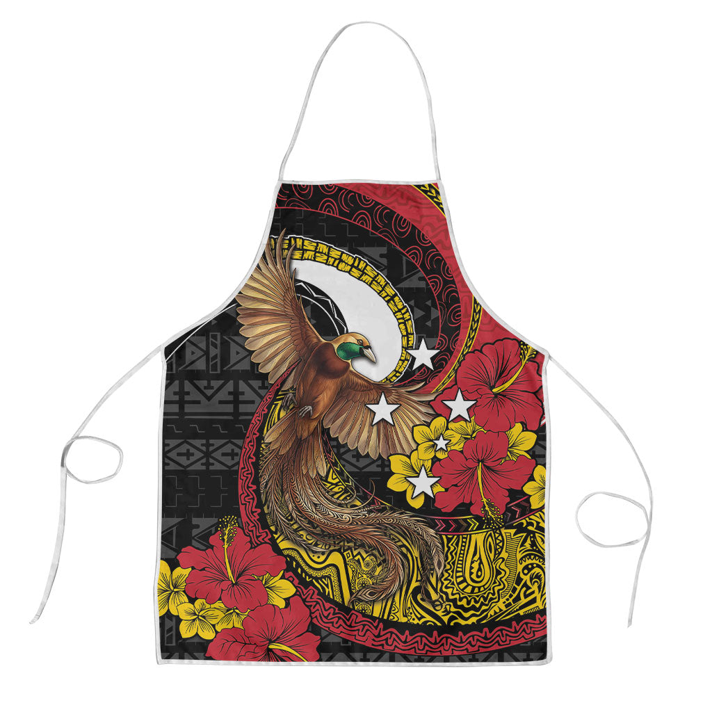 Papua New Guinea Language Week Apron Bird Of Paradise Tribal Floral Pattern