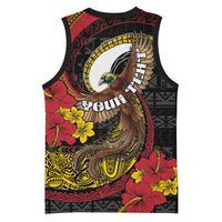 Personalised Papua New Guinea Language Week Basketball Jersey Bird Of Paradise Tribal Floral Pattern DT05 - Polynesian Pride