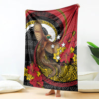 Papua New Guinea Language Week Blanket Bird Of Paradise Tribal Floral Pattern DT05 - Polynesian Pride