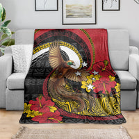 Papua New Guinea Language Week Blanket Bird Of Paradise Tribal Floral Pattern DT05 - Polynesian Pride