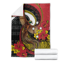 Papua New Guinea Language Week Blanket Bird Of Paradise Tribal Floral Pattern DT05 - Polynesian Pride