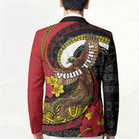 Personalised Papua New Guinea Language Week Blazer Bird Of Paradise Tribal Floral Pattern DT05 - Polynesian Pride