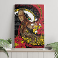 Papua New Guinea Language Week Canvas Wall Art Bird Of Paradise Tribal Floral Pattern DT05 - Polynesian Pride