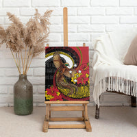 Papua New Guinea Language Week Canvas Wall Art Bird Of Paradise Tribal Floral Pattern DT05 - Polynesian Pride