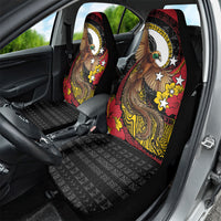 Papua New Guinea Language Week Car Seat Cover Bird Of Paradise Tribal Floral Pattern DT05 - Polynesian Pride