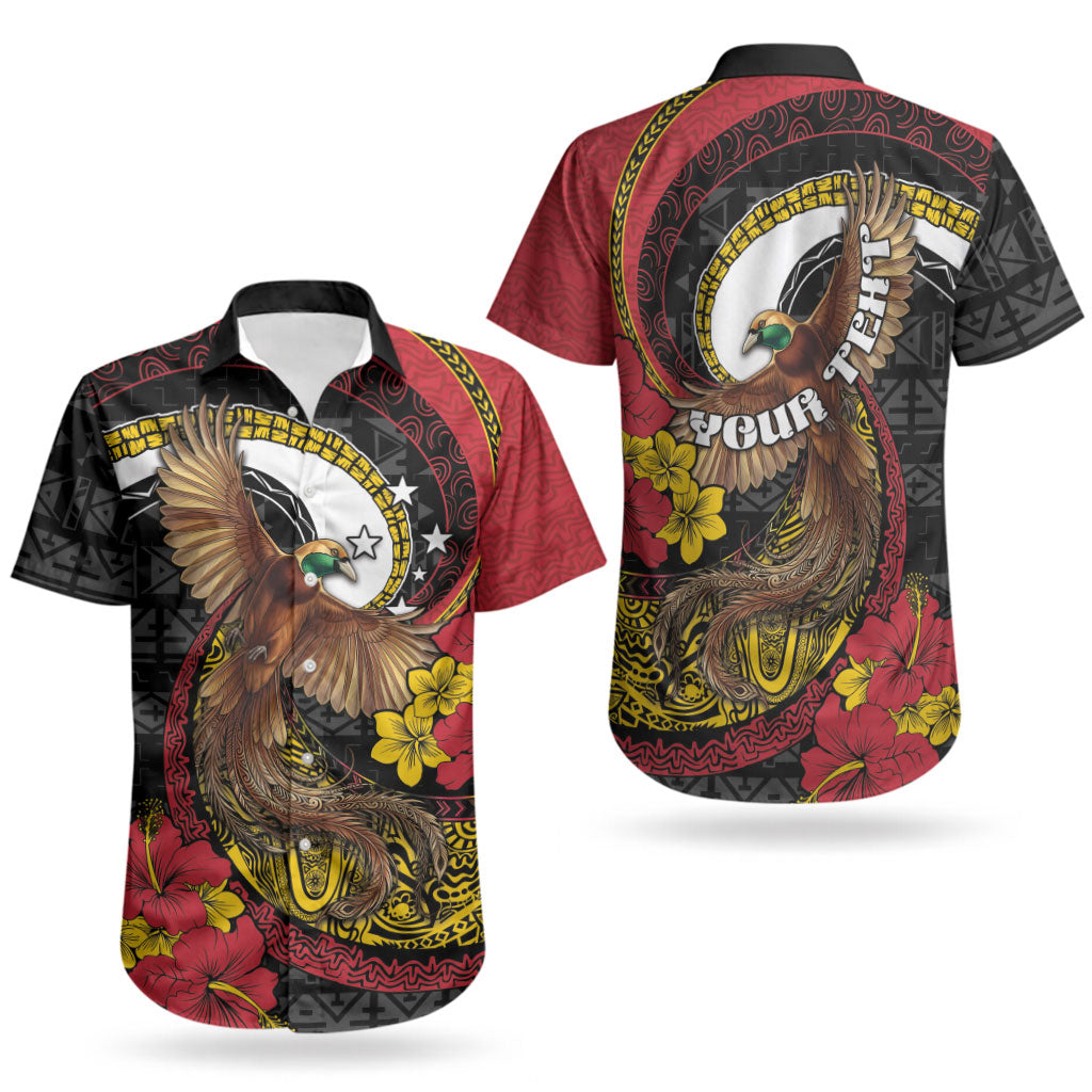 Personalised Papua New Guinea Language Week Couples Matching Summer Maxi Dress and Hawaiian Shirt Bird Of Paradise Tribal Floral Pattern DT05 - Polynesian Pride
