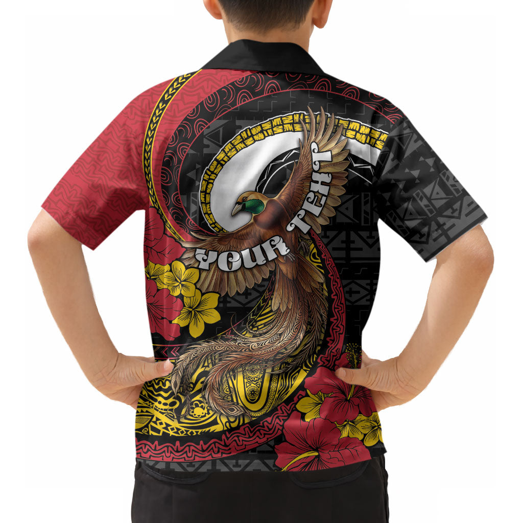 Personalised Papua New Guinea Language Week Kid Hawaiian Shirt Bird Of Paradise Tribal Floral Pattern DT05 - Polynesian Pride