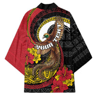 Personalised Papua New Guinea Language Week Kimono Bird Of Paradise Tribal Floral Pattern DT05 - Polynesian Pride