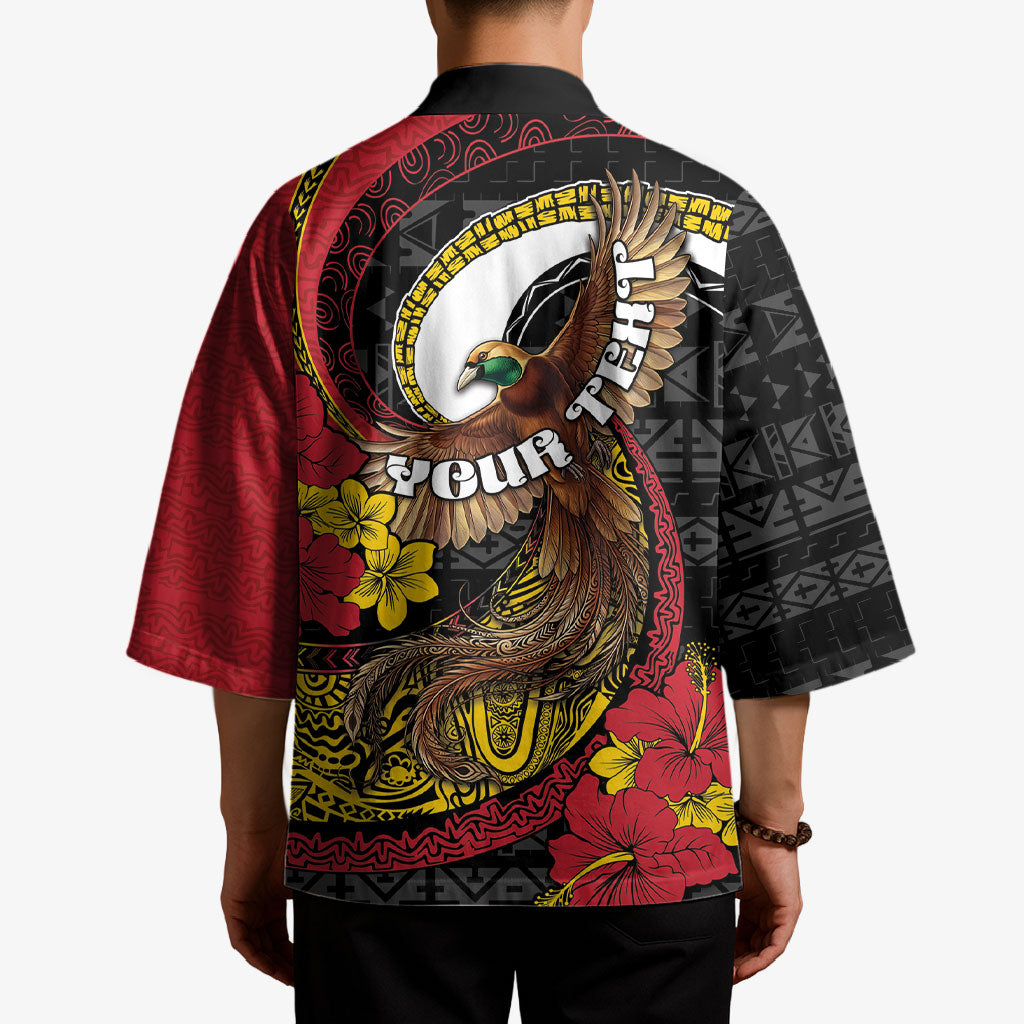 Personalised Papua New Guinea Language Week Kimono Bird Of Paradise Tribal Floral Pattern DT05 - Polynesian Pride