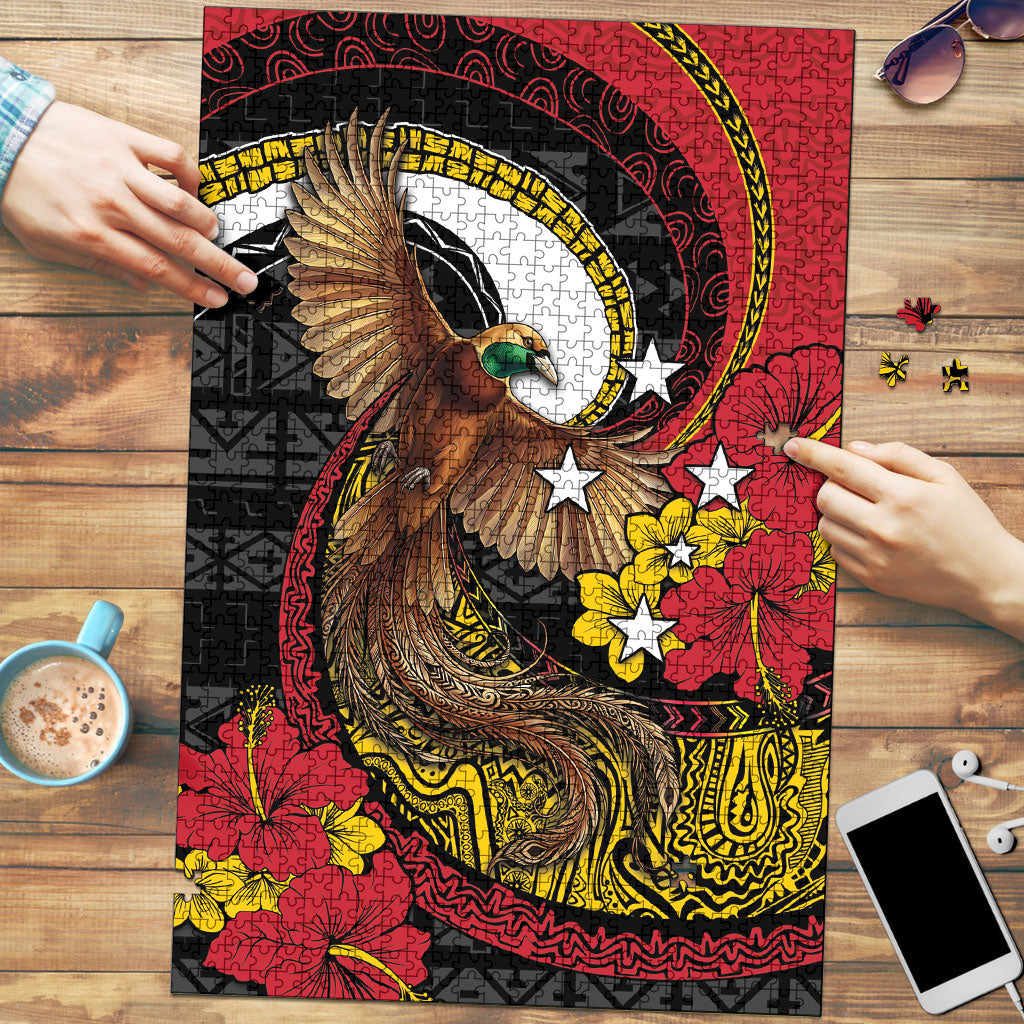 Papua New Guinea Language Week Puzzle Bird Of Paradise Tribal Floral Pattern